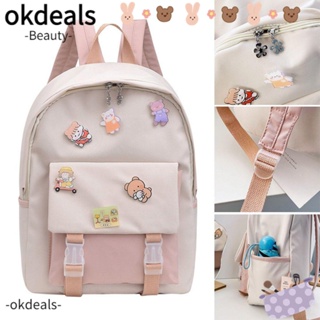 Okdeals กระเป๋าเป้สะพายหลัง กระเป๋าเดินทาง ความจุขนาดใหญ่ สําหรับวัยรุ่นผู้หญิง