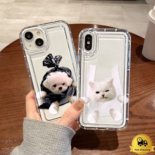 ทีพียู อ่อนนุ่ม ป้องกันการตก กันกระแทก โปร่งใส รัก ภาพซ้อน เคสมือถือ สำหรับไอโฟน 11 12 13 14 Pro Max 7 8 6 plus XR XS JJ