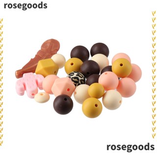 Rosegoods1 ลูกปัดซิลิโคน รูปต้นกระบองเพชร ใบเมเปิ้ล ทรงกลม สําหรับทําเครื่องประดับ สร้อยข้อมือ 92 ชิ้น