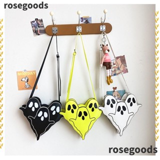 Rosegoods1 กระเป๋าสะพายไหล่ กระเป๋าถือ ลายผีฮาโลวีน สําหรับผู้หญิง