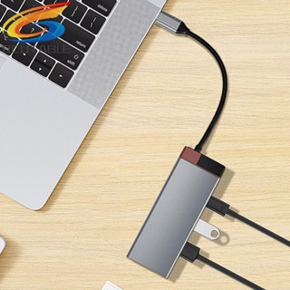 [Qcutable.th] ฮับอะแดปเตอร์แยก USB Type C 5GMbps 10-in-1 สําหรับ MacBook PC