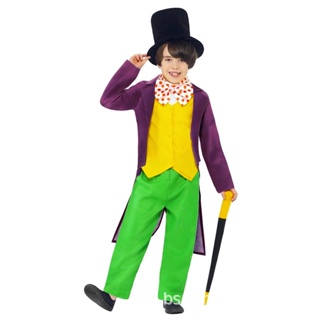 เครื่องแต่งกายคอสเพลย์ Charlie and Chocolate Factory Show Willie Wonka สําหรับปาร์ตี้ฮาโลวีน