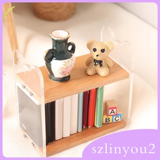 [szlinyou2] ชั้นวางของไม้ ขนาดเล็ก สําหรับตกแต่งบ้านตุ๊กตา 1:12 DIY