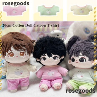Rosegoods1 เสื้อยืดผ้าฝ้าย 20 ซม. 3 สี อุปกรณ์เสริม สําหรับตุ๊กตา 3 สี