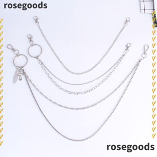 Rosegoods1 สายโซ่คล้องกางเกงยีน โลหะผสม สไตล์ฮิปฮอป สําหรับผู้ชาย