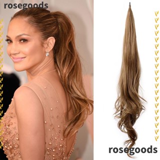 Rosegoods1 หางม้าสังเคราะห์ 32 นิ้ว หางปลอม ยืดหยุ่น สําหรับผู้หญิง