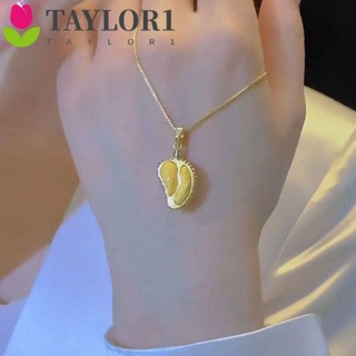 Taylor1 สร้อยคอ จี้ผลไม้ ทุเรียน โลหะผสม สีทอง เครื่องประดับ สไตล์เกาหลี สําหรับผู้หญิง