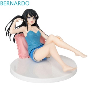 Bernardo โมเดลฟิกเกอร์ PVC รูปการ์ตูนอนิเมะ Sakurajima ท่านั่ง สีฟ้า ของเล่นสําหรับเด็ก