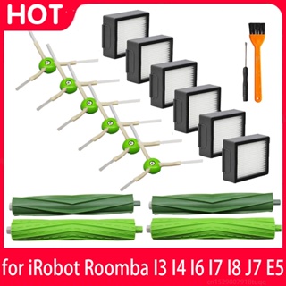 Irobot Roomba I7 I8 E5 E6 I3 J7 I6 อุปกรณ์เสริมแปรงหลัก แปรงด้านข้าง ไส้กรอง สําหรับหุ่นยนต์ดูดฝุ่น