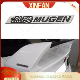 สปอยเลอร์อลูมิเนียม ลายโลโก้สัญลักษณ์ XINFAN Mugen สีดํา สําหรับ Honda