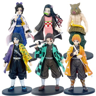 โมเดลฟิกเกอร์ Demon Layer figure Kamado Tanjirou Agatsuma Zenitsu Kochou Shinobu ของเล่นสําหรับเด็ก