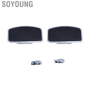 Soyoung Pair of Adjustable Rear Passenger Floorboard Motorcycle Wide Footboard Footrests