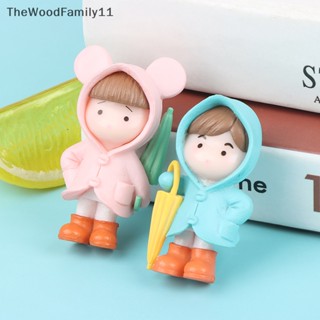 Tt ตุ๊กตาคู่รัก เสื้อกันฝน ขนาดเล็ก สําหรับตกแต่งสวนขวด DIY TH