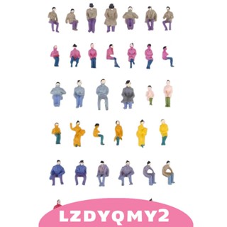 [Lzdyqmy2] โมเดลฟิกเกอร์คนนั่ง และยืน สถาปัตยกรรม สเกล 1:87 50 ชิ้น