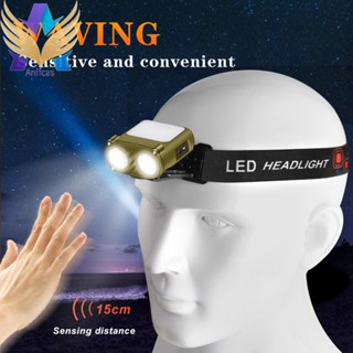 [Anifcas.th] ไฟฉาย LED COB 5 โหมด 1200mAh แบบคลิปหนีบหมวก