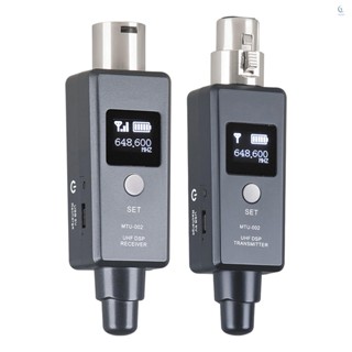 Youp) เครื่องส่งสัญญาณไมโครโฟนไร้สาย UHF DSP 1 คู่ สําหรับไมโครโฟนไดนามิกคอนเดนเซอร์