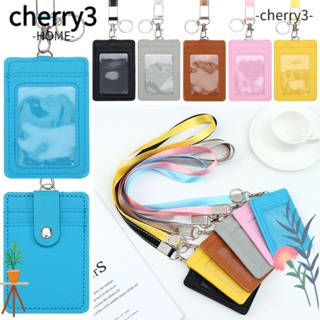 Cherry3 กระเป๋าใส่เหรียญ บัตรรถบัส หนัง PU แบบพกพา