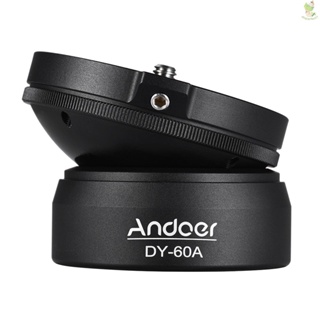 Andoer DY-60A ขาตั้งกล้องอลูมิเนียมอัลลอยด์ หัวบอลพาโนรามา 15° กล้องเอียง 8.9