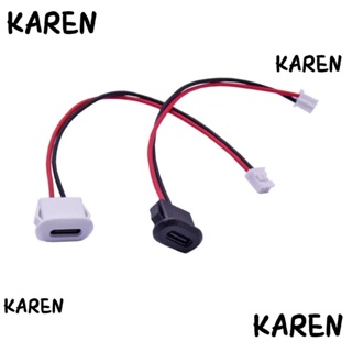 Karen ซ็อกเก็ตชาร์จ USB 2.0 TYPE-C 2Pin ตัวเมีย กันน้ํา 2P