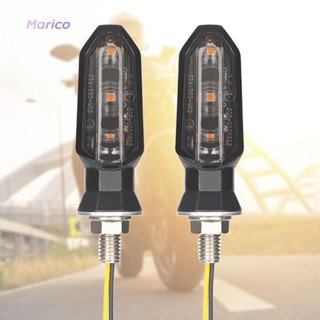 หลอดไฟสัญญาณ LED 12V ความสว่างสูง 2 ชิ้น สําหรับรถจักรยานยนต์ [Marico.th]