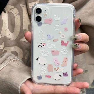 Zoo QYJS เคสโทรศัพท์มือถือ ซิลิโคน ใส กันกระแทก ลายสวนสัตว์ สําหรับ iPhone 14 13Pro XsMax R 12 11 11promax 14pro 12pro 14promax 13