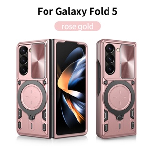 เคสโทรศัพท์มือถือ กันกระแทก พร้อมสไลด์ป้องกันกล้อง กันกระแทก สําหรับ Samsung Galaxy Z Fold5 Z Fold 5