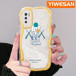 เคสโทรศัพท์มือถือแบบนิ่ม ใส กันกระแทก ลายคลื่น สีมาการอง หลากสี สําหรับ Infinix Hot 9 Pro Hot 9 Play Hot 12 Play