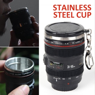 1pc New 50ml Creative Camera Lens Travel Coffee Mug Stainless Steel Thermos Cup