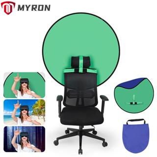 Myron เก้าอี้ผ้า พื้นหลัง แบบพกพา พับได้ สีเขียว สีฟ้า