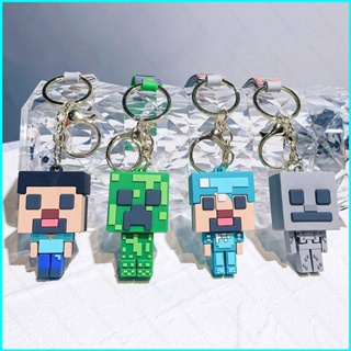 Star3 พวงกุญแจ จี้ตุ๊กตาฟิกเกอร์ PVC อนิเมะ Minecraft ของขวัญ สําหรับห้อยกระเป๋า