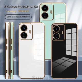 เคสโทรศัพท์มือถือแบบนิ่ม TPU กันกระแทก กันรอยกล้อง หรูหรา สําหรับ Realme C55 C55 RMX3710 2023 Realme Realme Real Me C 55 4G