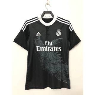 เสื้อกีฬาแขนสั้น ลายทีมฟุตบอล Real Madrid Fans Edition 14-15 สไตล์เรโทร