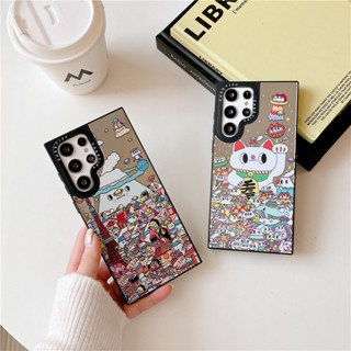 CASETIFY เคสโทรศัพท์มือถือ TPU กันกระแทก ลายแมวนําโชค สําหรับ Samsung Galaxy S23 Ultra S23 Plus S22 Ultra