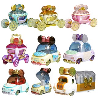 (($ยอดนิยม $) Tomy tomy โมเดลรถยนต์ โลหะผสม รูปดอกเดซี่ ราพันเซล ราชินีหิมะ สีขาว