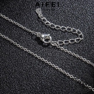 AIFEI JEWELRY 925 อ แฟชั่น สร้อยคอ ผู้หญิง เงิน เครื่องประดับ ย้อนยุค เครื่องประดับ Silver ต้นฉบับ แท้ เกาหลี จี้ N56