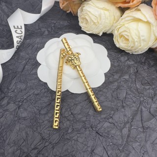 Versace ต่างหูแฟชั่น แบบกลวง หรูหรา เครื่องประดับ
