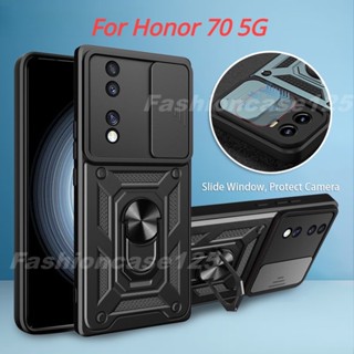 เคสมือถือ แบบนิ่ม พร้อมแหวนขาตั้ง กันกระแทก สําหรับ Honor 70 Honor70 5G 2022