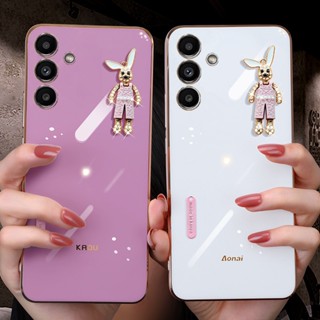 พร้อมส่ง เคสโทรศัพท์มือถือแบบนิ่ม ลายกระต่ายน่ารัก ระยิบระยับ สําหรับ Samsung Galaxy A54 A34 A14 LTE M14 4G 5G GalaxyA54 GalaxyA34