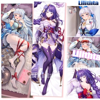 ปลอกหมอน ลายการ์ตูนอนิเมะ Dakimakura Genshin Impact Raiden Shogun Kamisato Ayaka Game แฮนด์เมด