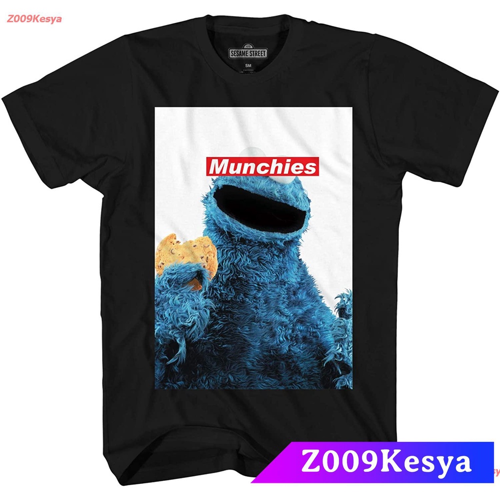 QCZ009Kesya เสื้อยืดผู้ชาย Sesame Street Men's Funny Cookie Monster discount Sesame Street เซซามีสตรีต