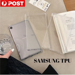 เคสเจลลี่ TPU นิ่ม แบบใส ป้องกันสี่มุม สําหรับ Samsung Tab S6 Lite A7 Lite A8 S7 S8 T220 T225 P610 P619 P613 X200 X205 10.4 นิ้ว 10.5 นิ้ว 2020 2021 2022