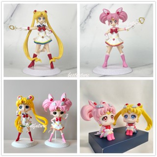 โมเดลฟิกเกอร์ PVC รูปการ์ตูนเซเลอร์มูน Tsukino Usagi Chibiusa