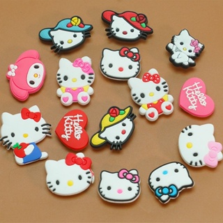 Croc Jibz Pins กระดุม จี้รูปคิตตี้น่ารัก หลากสีสัน สําหรับรองเท้า DIY