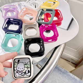 เคสนาฬิกาข้อมือ TPU แบบนิ่ม สีแคนดี้ สําหรับ Apple Watch Series Ultra 8 SE 7 6 5 4 3 2 1 49 38 40 41 42 44 45 มม.