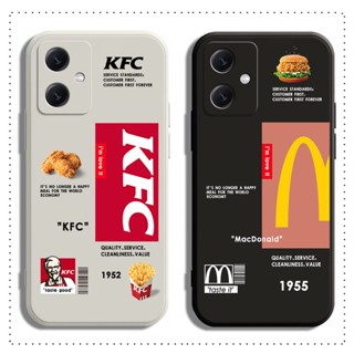 เคส XiaoMi POCO F3 F4 F5 M5 M4 M3 X5 X4 X3 GT NFC PRO 4G 5G โทรศัพท์มือถือแบบนิ่ม ลาย MacDonald KFC สีดํา ขาว สําหรับ