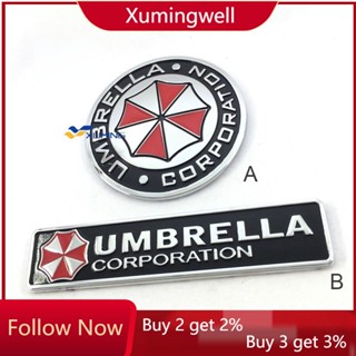 1 x โลโก้โลหะ UMBRELLA CORPORATION รถรถบรรทุกมอเตอร์ตราสัญลักษณ์ B