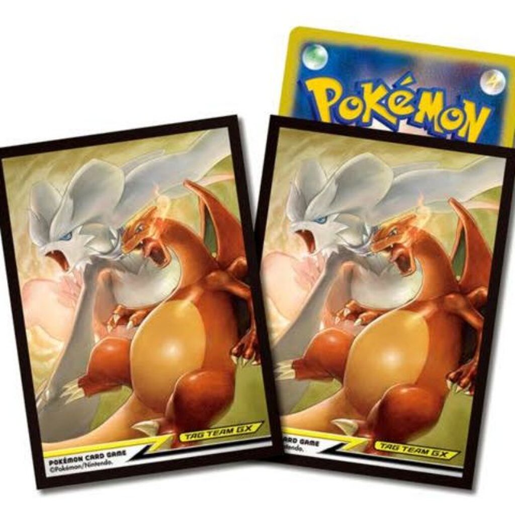 Pokemon - Card Sleeves (64ct) - Reshiram & Charizard Tag Team GX