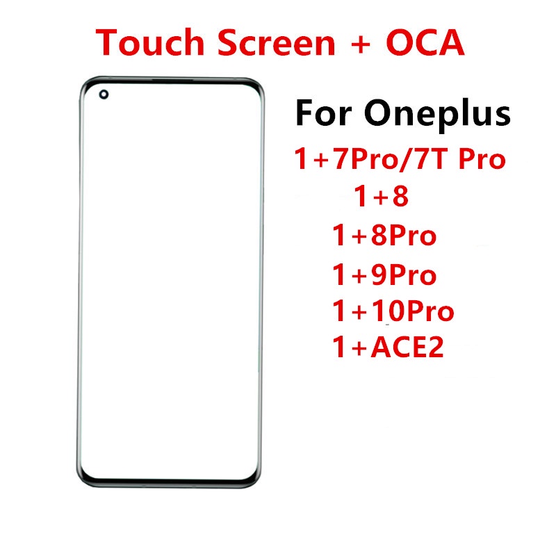 อะไหล่หน้าจอสัมผัส LCD อะไหล่ซ่อมแซมเลนส์กระจก พร้อม OCA สําหรับ Oneplus 10 9 8 Pro 7 7T 8Pro ACE 2