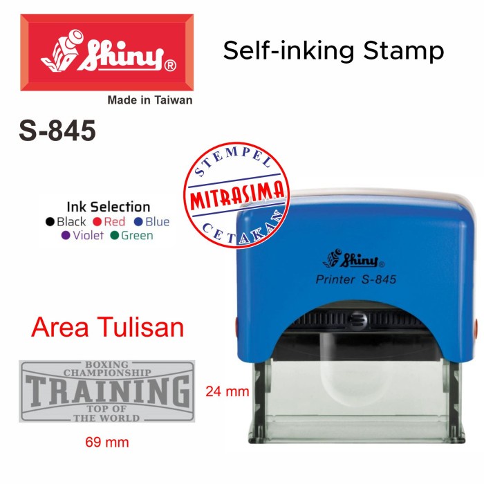Shiny Stamp S-845 (ทรงสี่เหลี่ยมมันเงา S845 Type S 845)
