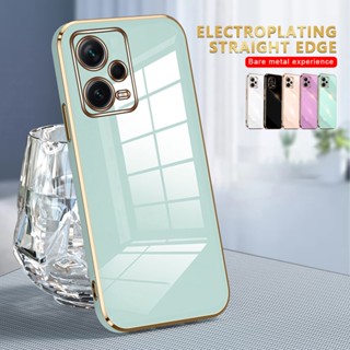 เคสโทรศัพท์มือถือแบบนิ่ม TPU กันกระแทก กันรอยกล้อง ขอบตรง หรูหรา สําหรับ Redmi Note12 Note 12 Pro Plus Pro+ 5G Redmy Not 12 4G